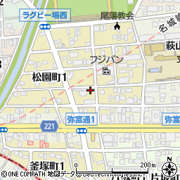 愛知県名古屋市瑞穂区松園町1丁目69周辺の地図