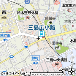 静岡県三島市広小路町周辺の地図