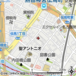 愛知県名古屋市熱田区伝馬周辺の地図