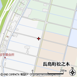 三重県桑名市長島町上坂手周辺の地図