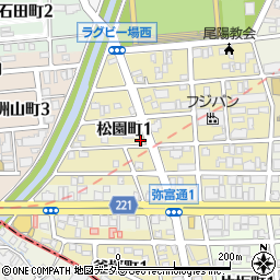 愛知県名古屋市瑞穂区松園町1丁目周辺の地図