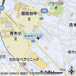 愛知県豊田市青木町周辺の地図