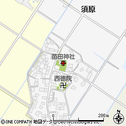 苗田神社周辺の地図