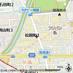 愛知県名古屋市瑞穂区松園町1丁目52周辺の地図