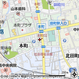 三島市本町　泰伸ビル周辺の地図