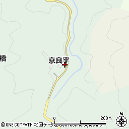 愛知県豊田市篭林町京良平周辺の地図