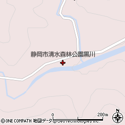 静岡市清水森林公園黒川キャンプ場周辺の地図