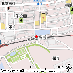 愛知県日進市栄周辺の地図
