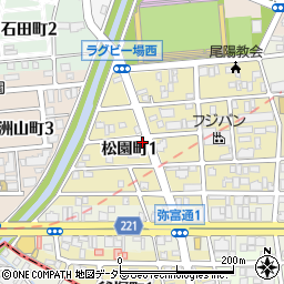 愛知県名古屋市瑞穂区松園町1丁目44周辺の地図