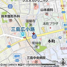 静岡中央銀行三島支店 ＡＴＭ周辺の地図