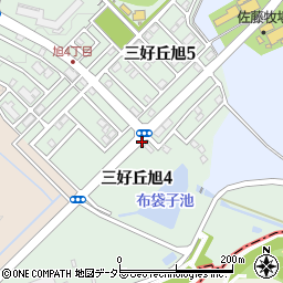 愛知県みよし市三好丘旭周辺の地図
