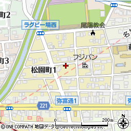 愛知県名古屋市瑞穂区松園町周辺の地図