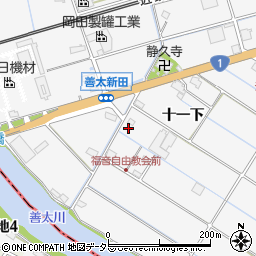 愛知県愛西市善太新田町十一下83周辺の地図