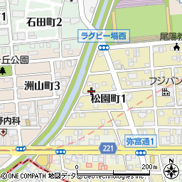 愛知県名古屋市瑞穂区松園町1丁目36周辺の地図