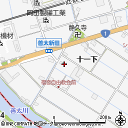 愛知県愛西市善太新田町十一下84周辺の地図