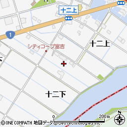 愛知県愛西市善太新田町十二下周辺の地図