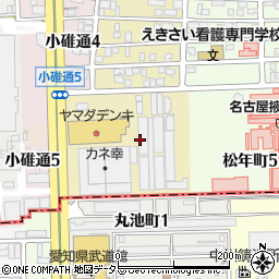 名阪近鉄バス株式会社　名古屋営業所・車庫周辺の地図