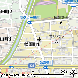 愛知県名古屋市瑞穂区松園町1丁目32周辺の地図