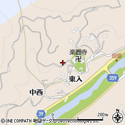 愛知県豊田市田振町東入周辺の地図
