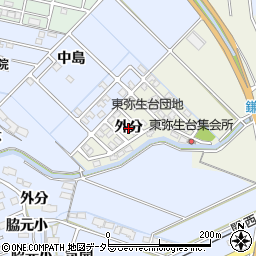 愛知県弥富市鎌倉町（外分）周辺の地図