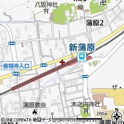 蒲原タクシー周辺の地図