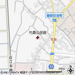 竹鼻公民館周辺の地図