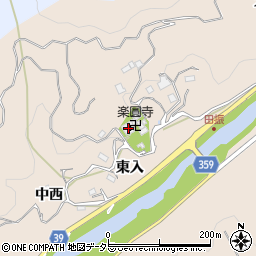 楽圓寺周辺の地図
