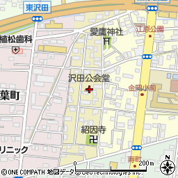 沢田公会堂周辺の地図