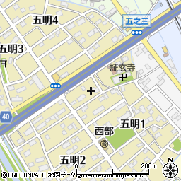 愛知県弥富市五明1丁目10周辺の地図