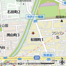 愛知県名古屋市瑞穂区松園町1丁目20周辺の地図