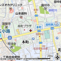 静岡県三島市本町周辺の地図
