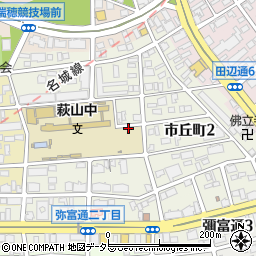 愛知県名古屋市瑞穂区市丘町周辺の地図