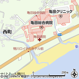 亀田病院周辺の地図