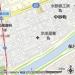 愛知県名古屋市天白区中砂町周辺の地図