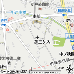 愛知県日進市折戸町周辺の地図