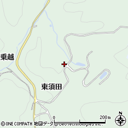 愛知県豊田市山中町東須田周辺の地図