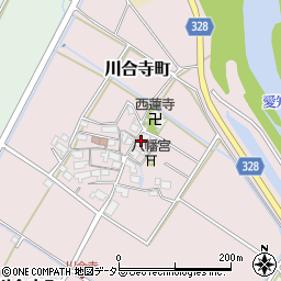 滋賀県東近江市川合寺町周辺の地図