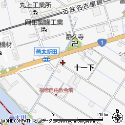 愛知県愛西市善太新田町十一下77周辺の地図