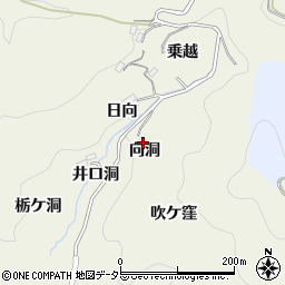 愛知県豊田市有洞町向洞周辺の地図