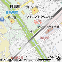 滋賀県近江八幡市白鳥町54周辺の地図