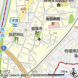 静岡県駿東郡長泉町本宿周辺の地図