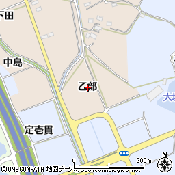 愛知県みよし市黒笹町乙部周辺の地図