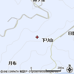 愛知県豊田市山谷町下リ山周辺の地図
