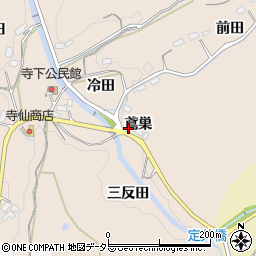 愛知県豊田市寺下町（鳶巣）周辺の地図