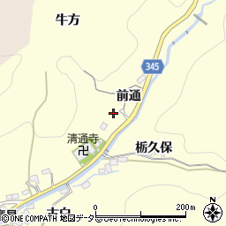 愛知県豊田市上高町前通周辺の地図