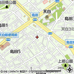 愛知県名古屋市天白区島田周辺の地図