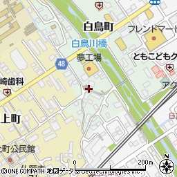 滋賀県近江八幡市白鳥町86周辺の地図