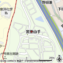 愛知県みよし市黒笹山手周辺の地図