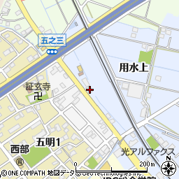 愛知県弥富市鯏浦町用水上116-2周辺の地図