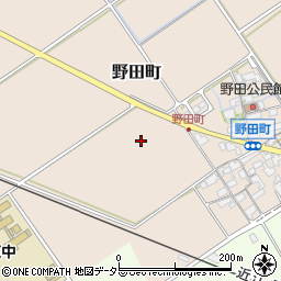 滋賀県近江八幡市野田町周辺の地図